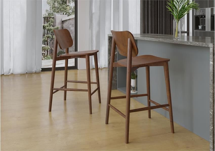 تصویر 3 از صندلی چوبی ناهار خوری مدرن با طراحی مینیمال نشیمن